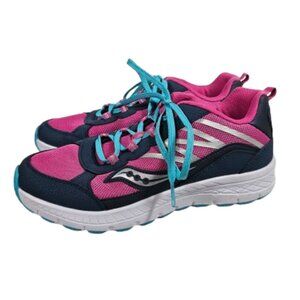 Saucony Pink and Blue Dash Sneakers Youth Size 5